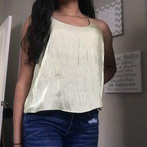 Light Green Satin Top
